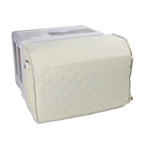 Garpernics Winter Cover Inside Unit for Ushaped Air Conditioner Window Air Conditioner Insulation Cover Fit for Midea Danby Frigidaire U shaped Item light yellow 20 W x 78D x 13 H - Image 1