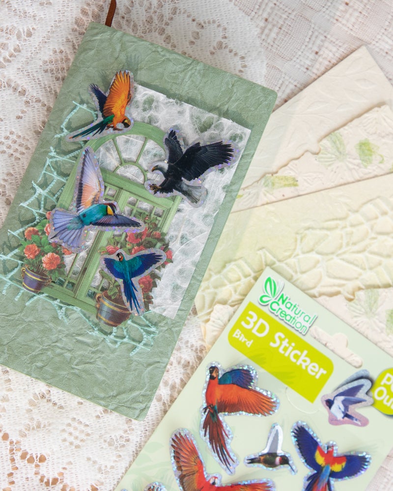 Avenir - Natural Creation 3D Bird Stickers – 12 Puffy Decorative Stickers | Creative Craft & Scrapbooking Stickers for Kids, Journals, Cards & Gifts - Image 4