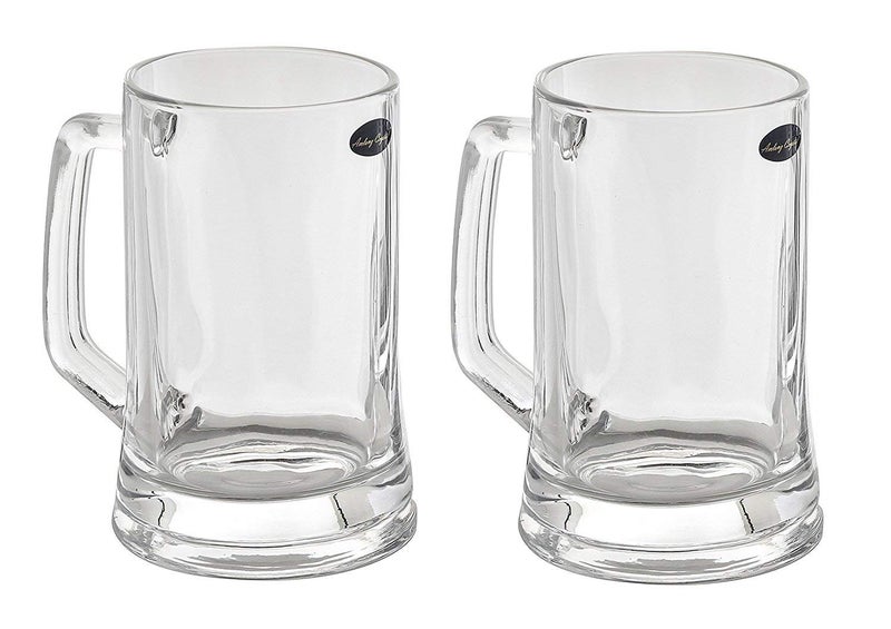Amlong Crystal Lead-Free Beer Mug - 12 oz (Right For 1 Bottle), Set of 2 - Image 1