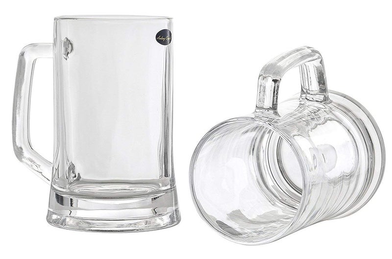 Amlong Crystal Lead-Free Beer Mug - 12 oz (Right For 1 Bottle), Set of 2 - Image 3