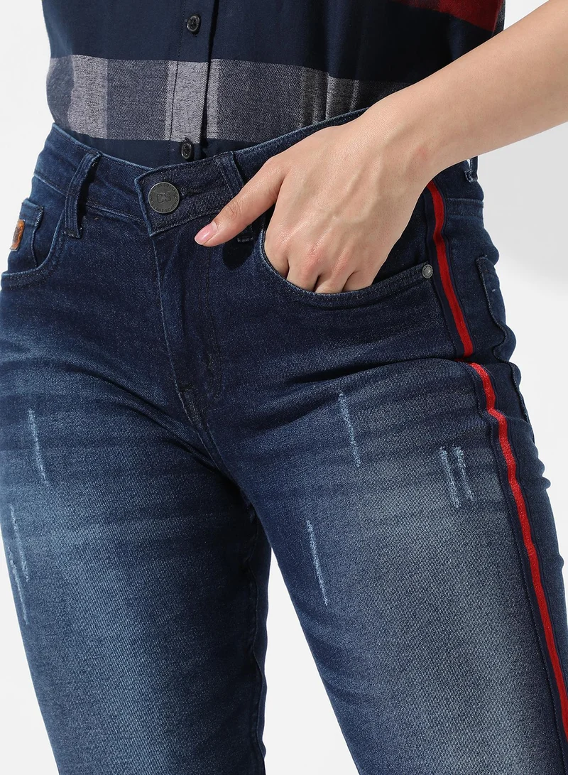 Pinacolada  Women's Side-Striped Skinny Fit Denim Jeans for Women | Best Price UAE