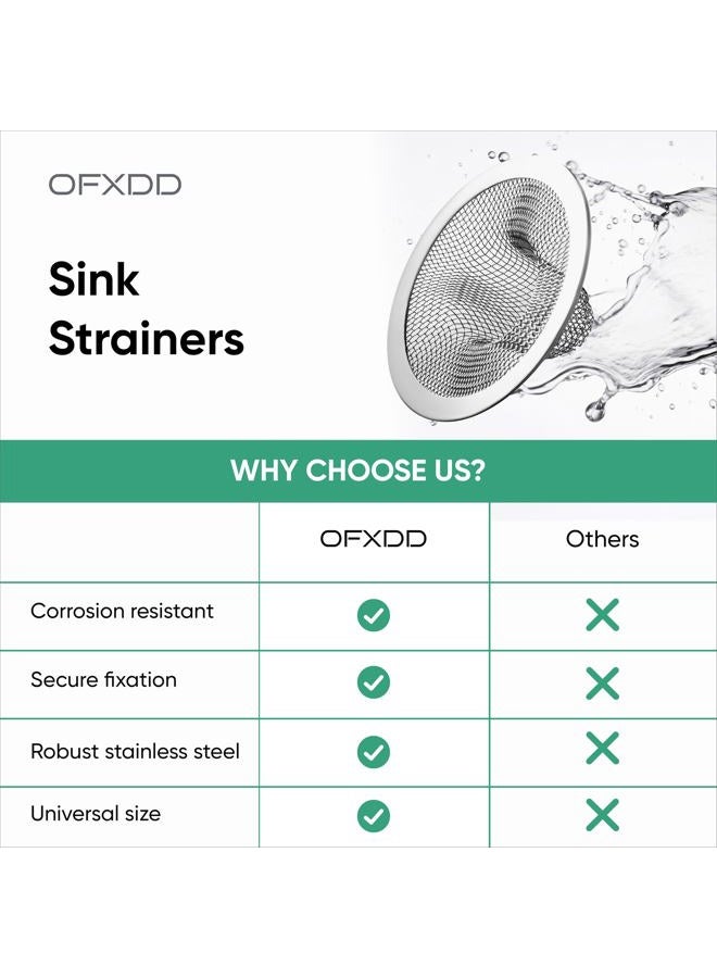 OFXDD Hair Catcher Drain Cover, Sink Strainer, Small Drain Protector 3", Kitchen Drain Catcher, Shower Sink Drain Cover Mesh (Pack of 3) - Image 4