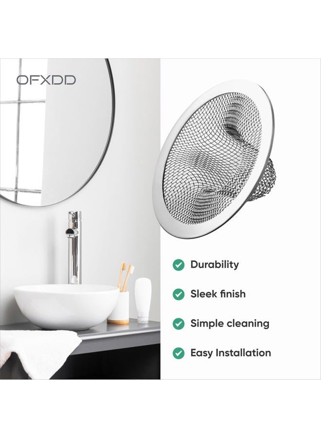 OFXDD Hair Catcher Drain Cover, Sink Strainer, Small Drain Protector 3", Kitchen Drain Catcher, Shower Sink Drain Cover Mesh (Pack of 3) - Image 2