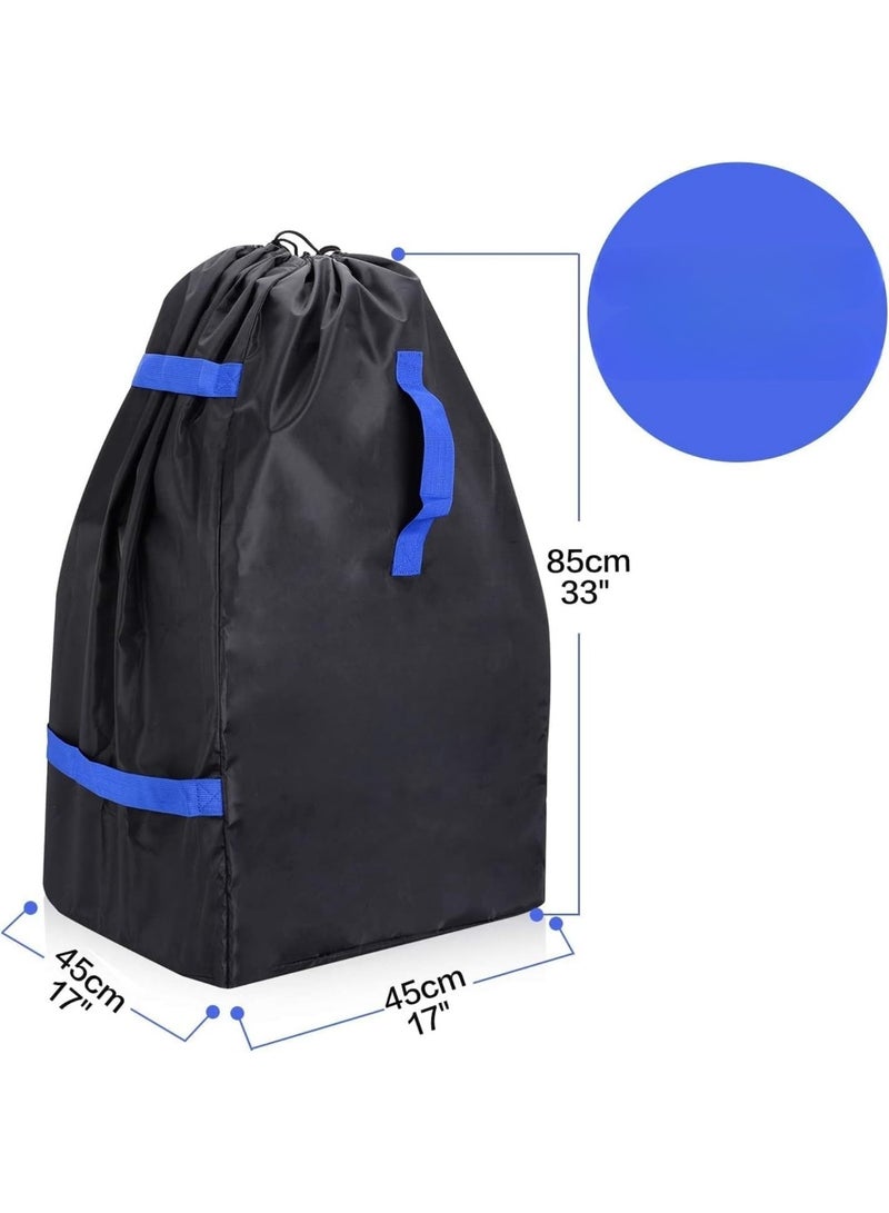 Car Seat Travel Bag Backpack for Air Travel Universal Infant Carseat Gate Check Bag Cover for Airplane, Foldable with Pouch (Color : Blue) - Image 5
