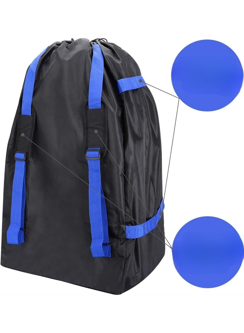 Car Seat Travel Bag Backpack for Air Travel Universal Infant Carseat Gate Check Bag Cover for Airplane, Foldable with Pouch (Color : Blue) - Image 1