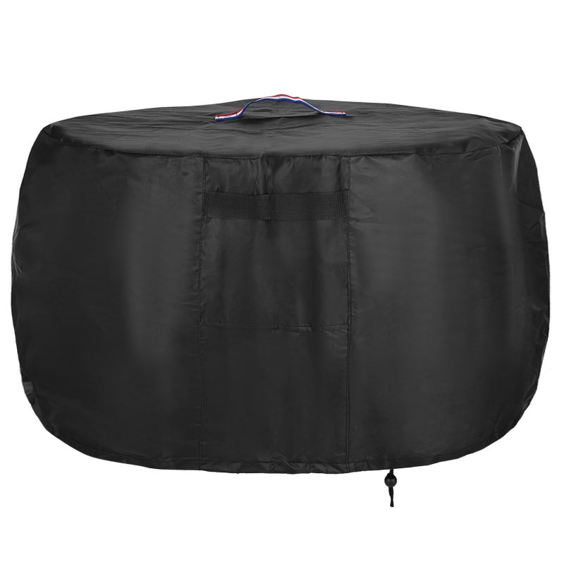 Outdoor Fire Pit Cover Waterproof Propane Gas Fire Pit Protective Cover with Drawstring Bottom - Image 1