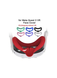Generic Silicone Face Cover and Anti-Leakage Nose Pad for Meta Quest 3 Original Headset Accessories Washable Replacement Eye Pad VR Face Cushion Pad Light Blocker for Quest 3 Headset 