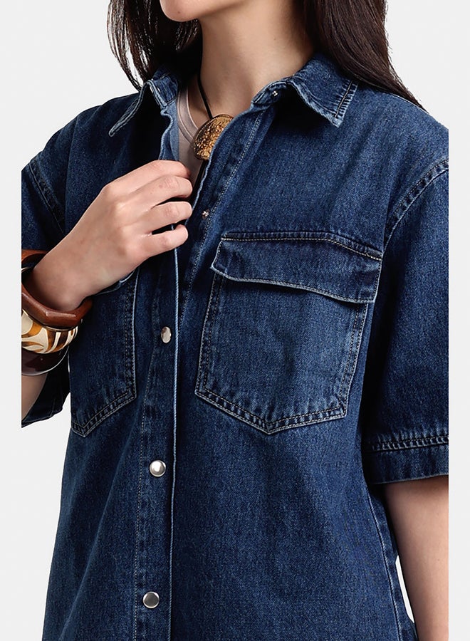 Carina Denim Shirt With Pockets - Image 4