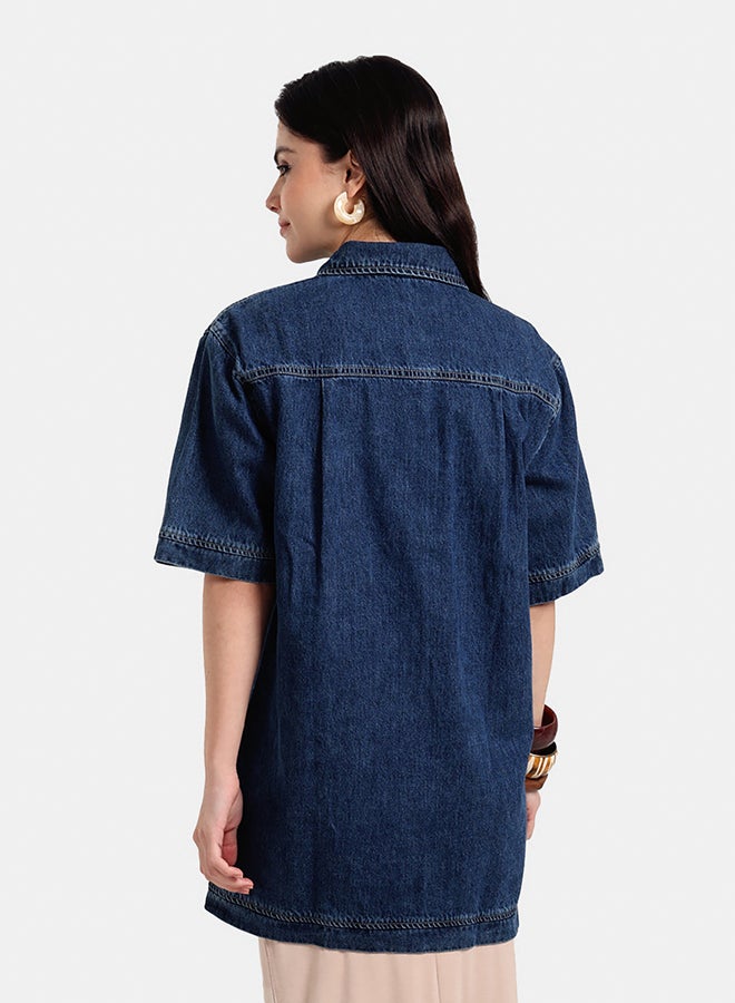 Carina Denim Shirt With Pockets - Image 3