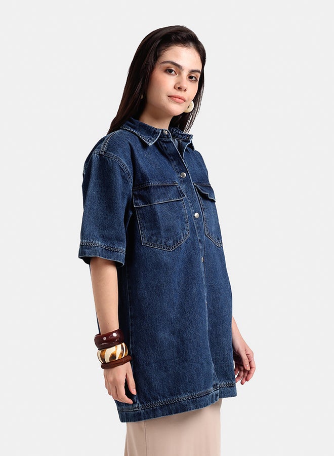 Carina Denim Shirt With Pockets - Image 2