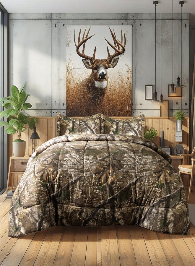 VISI-ONE Realtree APX Camo Full 3 Piece Comforter Set - All-Season Lightweight Microfiber Rustic Western Style Bedding for Hunters, Outdoor & Nature Lovers, Ideal for Cabin, Lodge, Mancave, Camp - Image 2