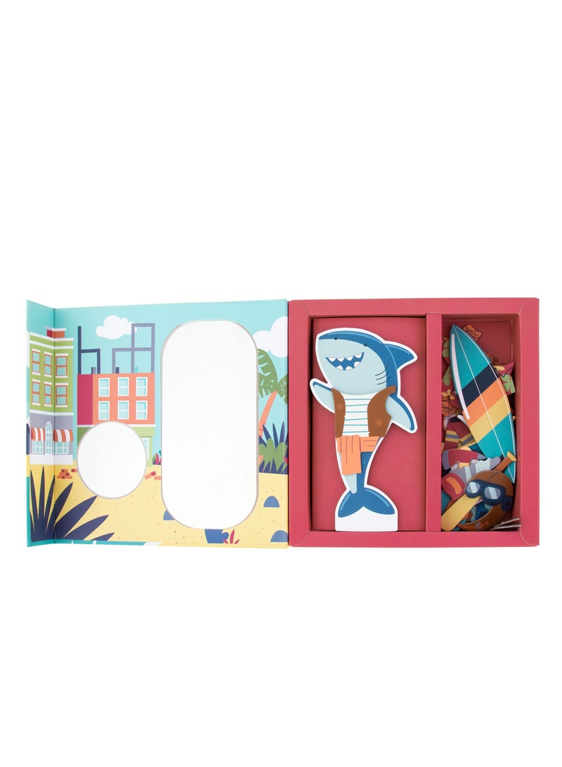 Stephen Joseph Kids Magnetic Dress Up Doll 	Shark and Gator - Image 2