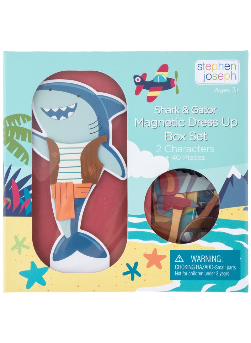 Stephen Joseph Kids Magnetic Dress Up Doll 	Shark and Gator - Image 1