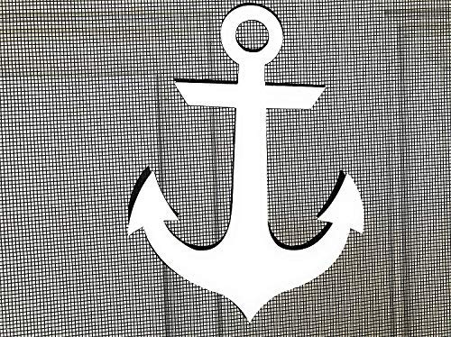 DCentral Anchor Flexible Vinyl Screen MagnetDoubleSided Bright WhiteEasier to See Day Night Decorative Helps to Stop Walking into Screens Covers Small tears in Screens Size 45 x 6