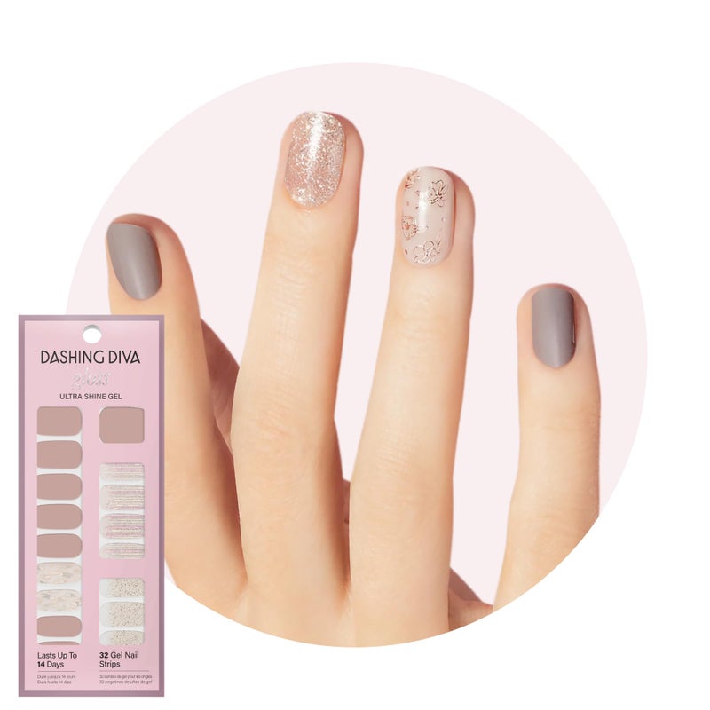 Dashing Diva Gloss Nail Strips - Lavender Dreams - UV Free, Chip Resistant, Long Lasting Gel Stickers - Contains 32 Wraps, 1 Prep Pad, 1 File - Image 2
