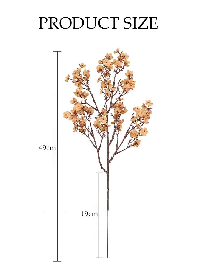 DUNISO 6 Pcs Artificial Flowers，Fake Gypsophila Flowers Bouquets，Artificial Babies Breath Flowers，Simulation Silk Flowers，Durable and Adjustable，for Hotel Home Office Kitchen Wedding DIY Farmhouse Décor  - Image 2
