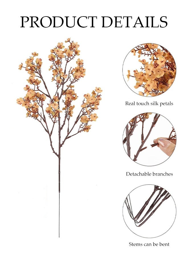 DUNISO 6 Pcs Artificial Flowers，Fake Gypsophila Flowers Bouquets，Artificial Babies Breath Flowers，Simulation Silk Flowers，Durable and Adjustable，for Hotel Home Office Kitchen Wedding DIY Farmhouse Décor  - Image 3