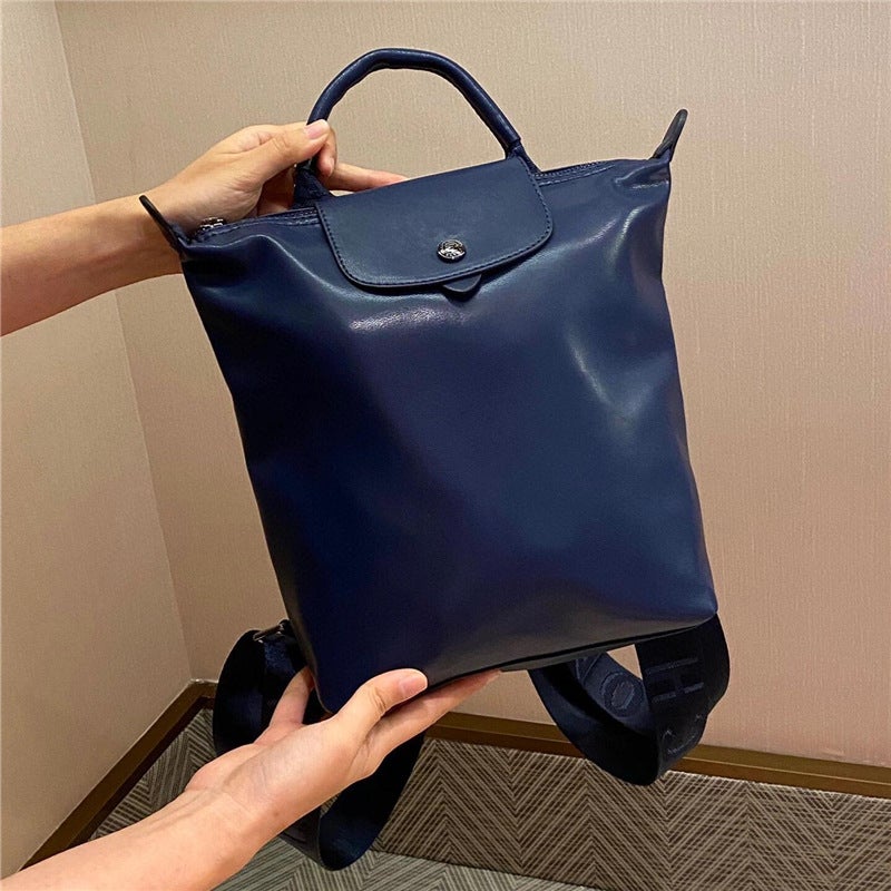 Longxiang Bag Minimalist Lightweight And Practical Commuting All-Match Backpack Delicate And Soft Backpack Large Capacity College Student Schoolbag - Image 5