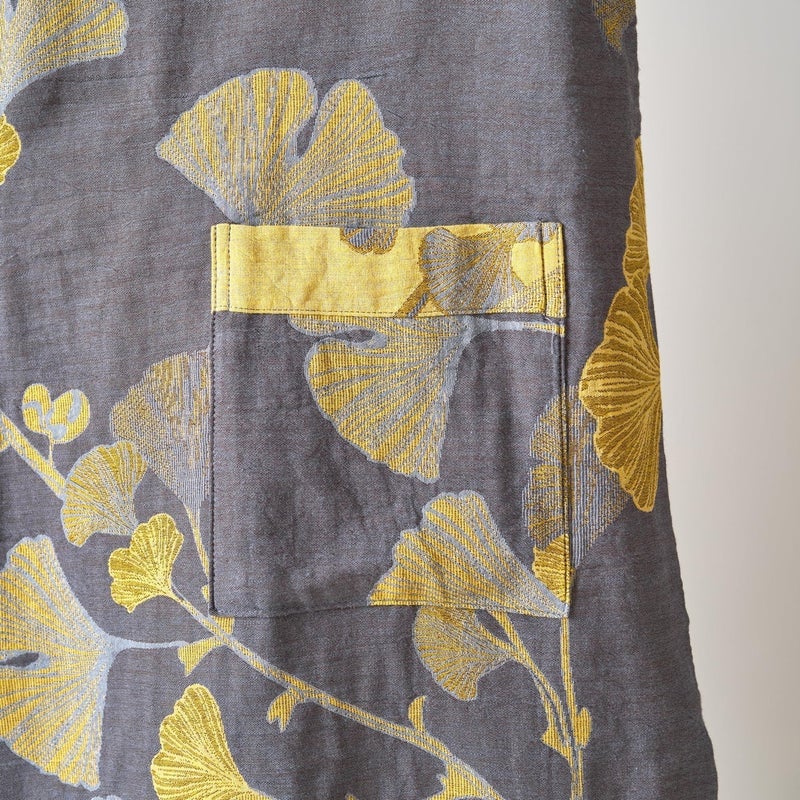 Kimono Robe Purefair 100% Cotton Gauze Ginkgo Leaf Print - Image 5
