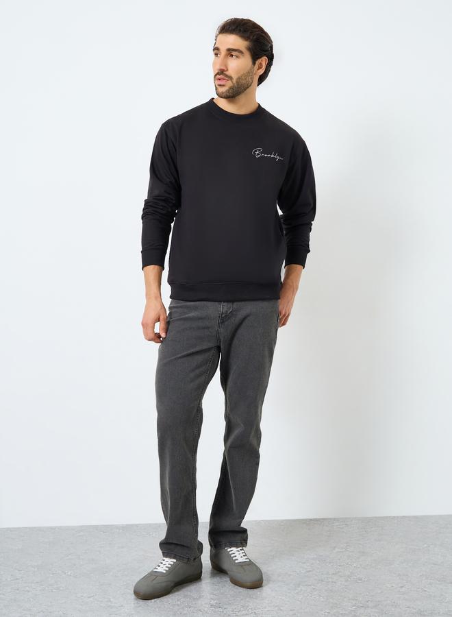 Styli Eco Earth Relaxed Fit Slogan Print Sweatshirt - Image 2