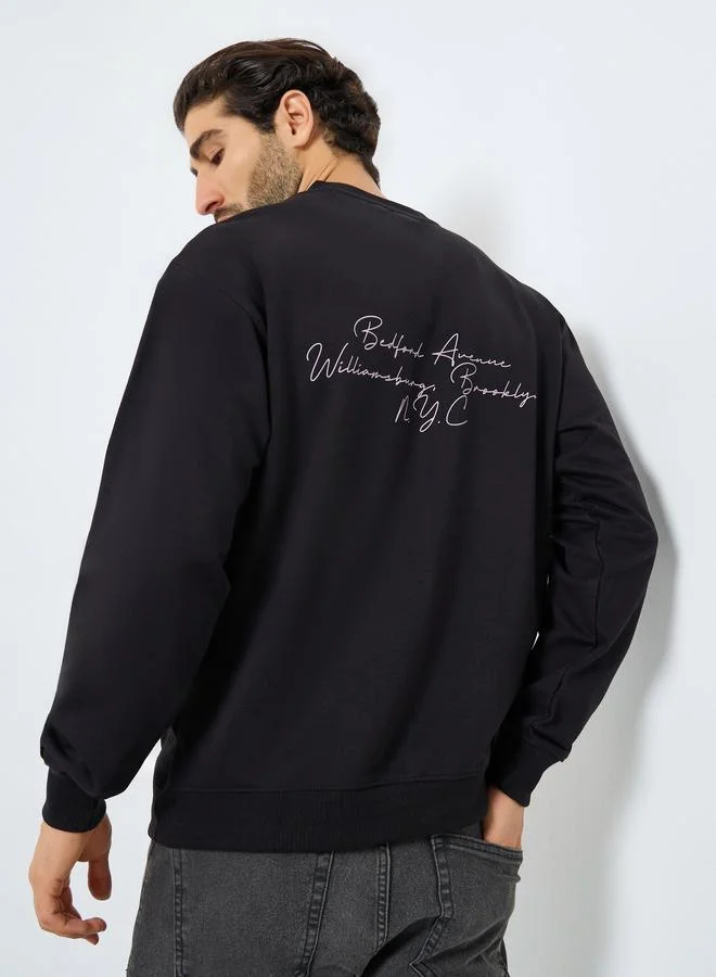 Eco Earth Relaxed Fit Slogan Print Sweatshirt