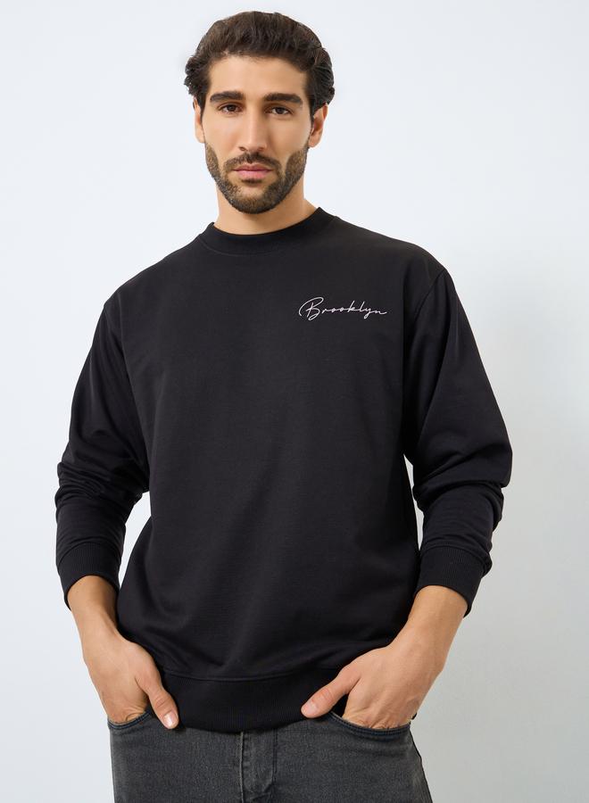 Styli Eco Earth Relaxed Fit Slogan Print Sweatshirt - Image 3