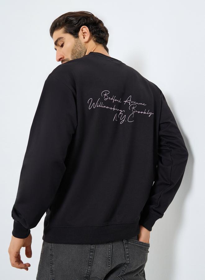 Styli Eco Earth Relaxed Fit Slogan Print Sweatshirt - Image 3