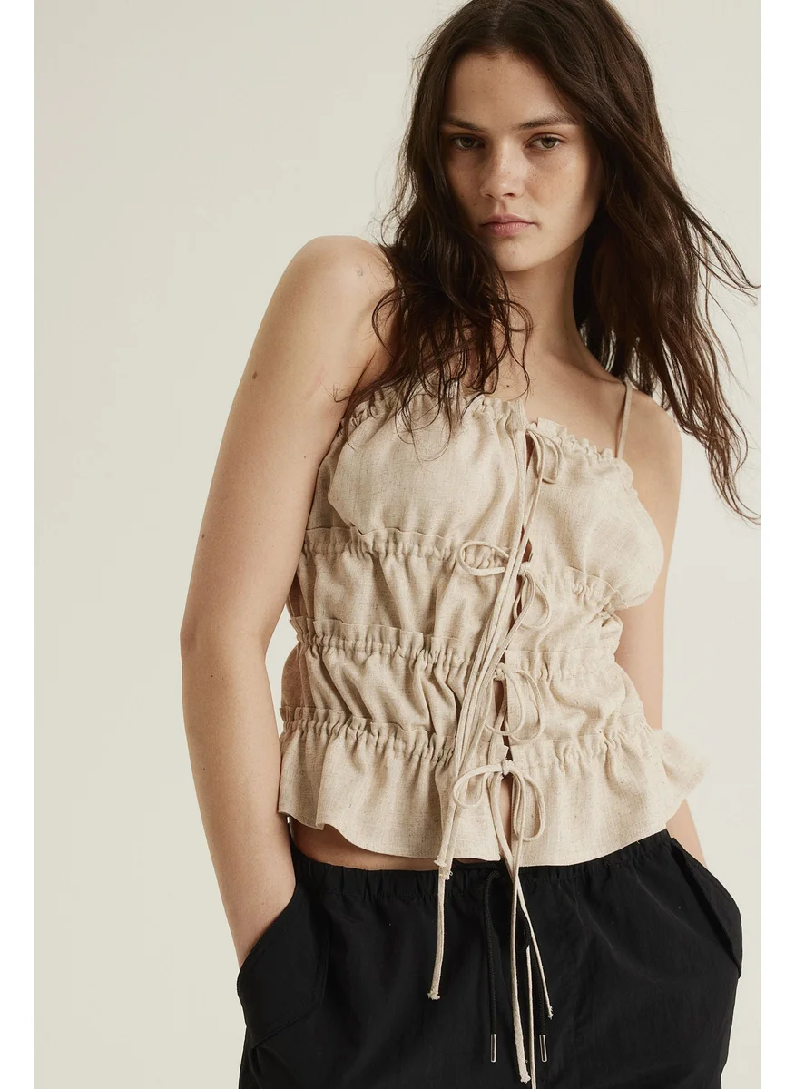 H&M Drawstring Detail Strappy Top