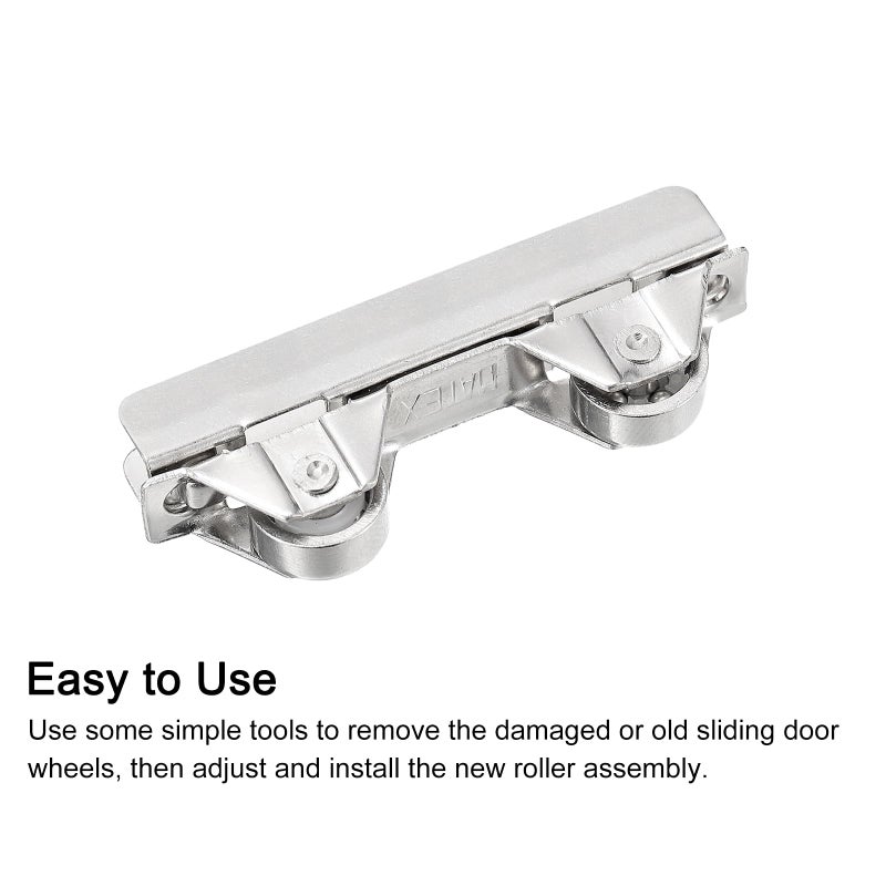uxcell Sliding Patio Door Roller Assembly, 6mm Slotted Width Sliding Door Wheel Ball Bearings 48mm Length, Pack of 10 - Image 4