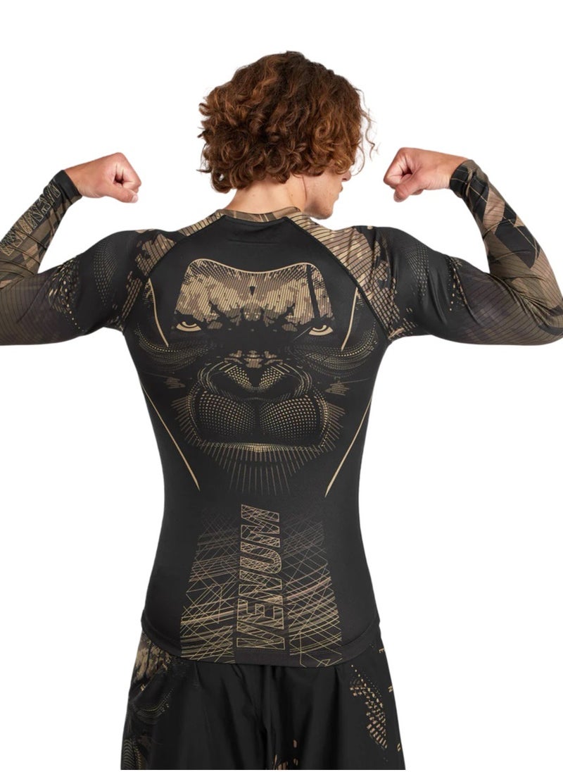 VENUM - VENUM GORILLA JUNGLE RASHGUARDS LONG SLEEVES BLACK/SAND - Image 1