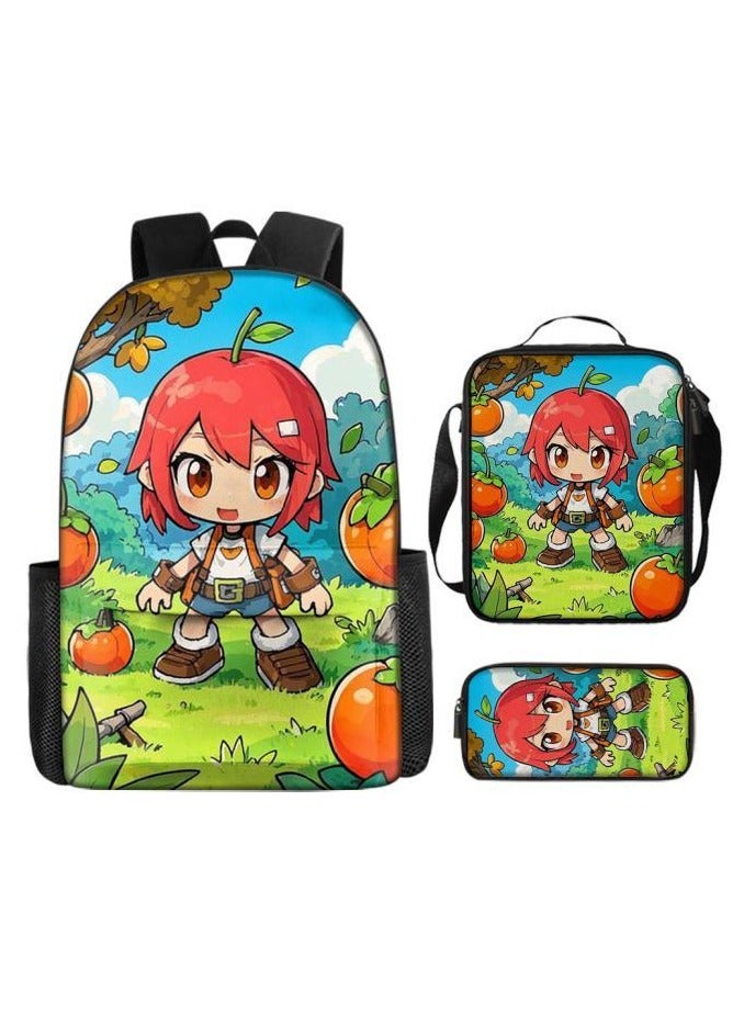 The latest universal cartoon new three-piece schoolbag (for students, teenagers, children) - 406 