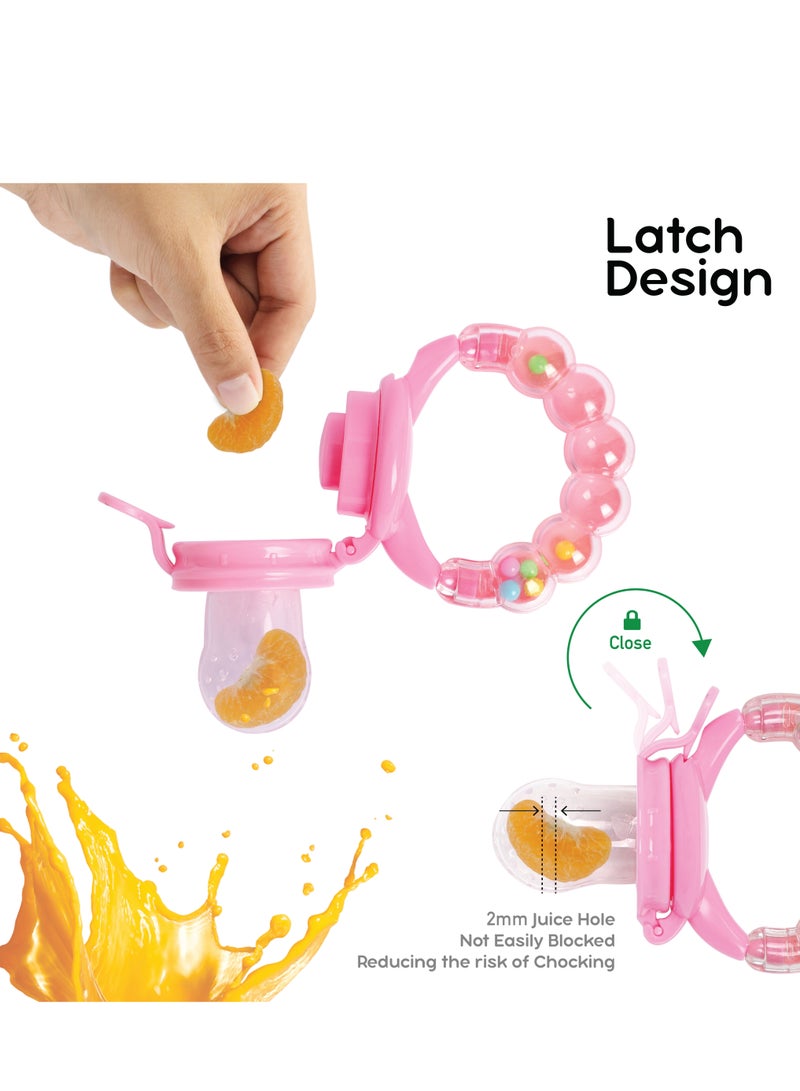 Disney Minnie Mouse Baby Toy Pacifier Silicone Fresh Fruit Infant Teether With Handle, For Infant Safely Self Feeding, BPA Free Teething Relief, 6 To 9 Months (Official Disney Product) - Image 3