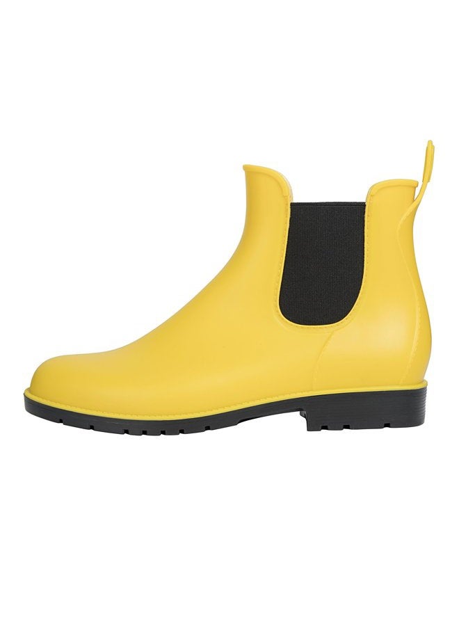 Asgard Women's Ankle Rain Boots Waterproof Chelsea Boots, Yellow 39 (Size 8.5) - Image 3