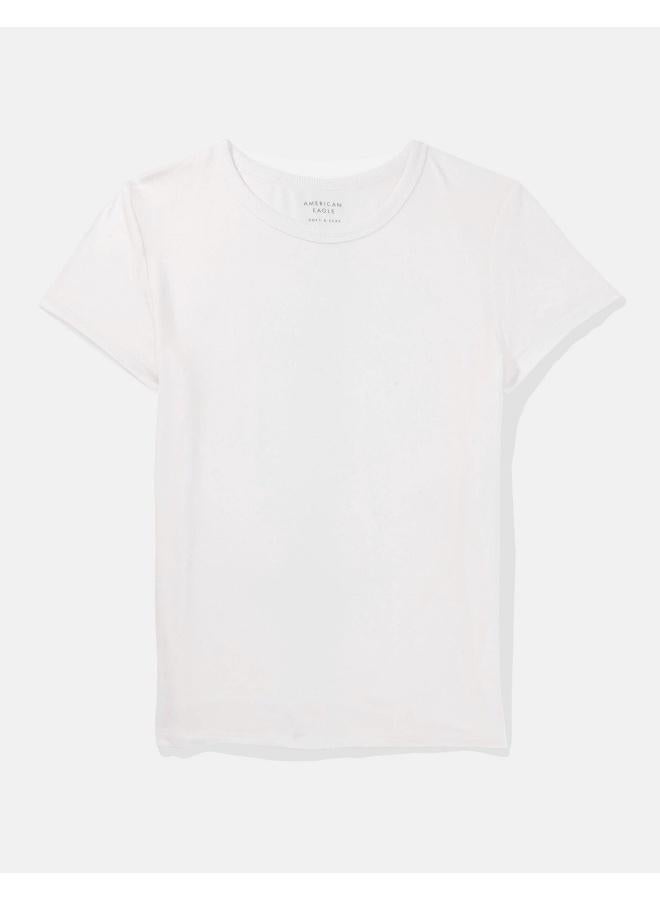American Eagle Essential Crew Neck Knitted T-Shirt - Image 3