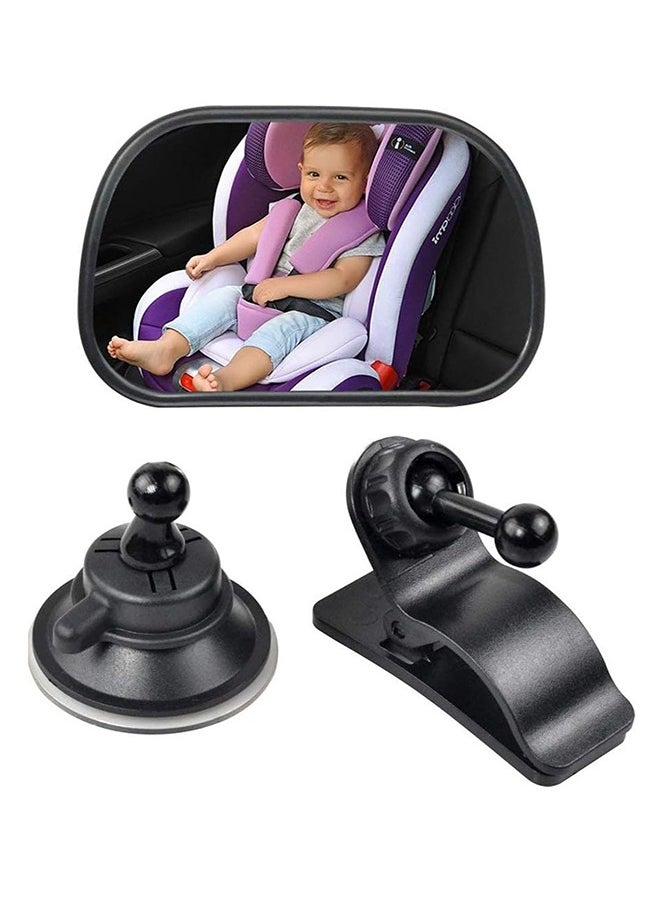 GUDOO 2 Bases 360 Degree Adjustable Shatterproof Safety With Baby Car Rear View Mirror  - Image 1