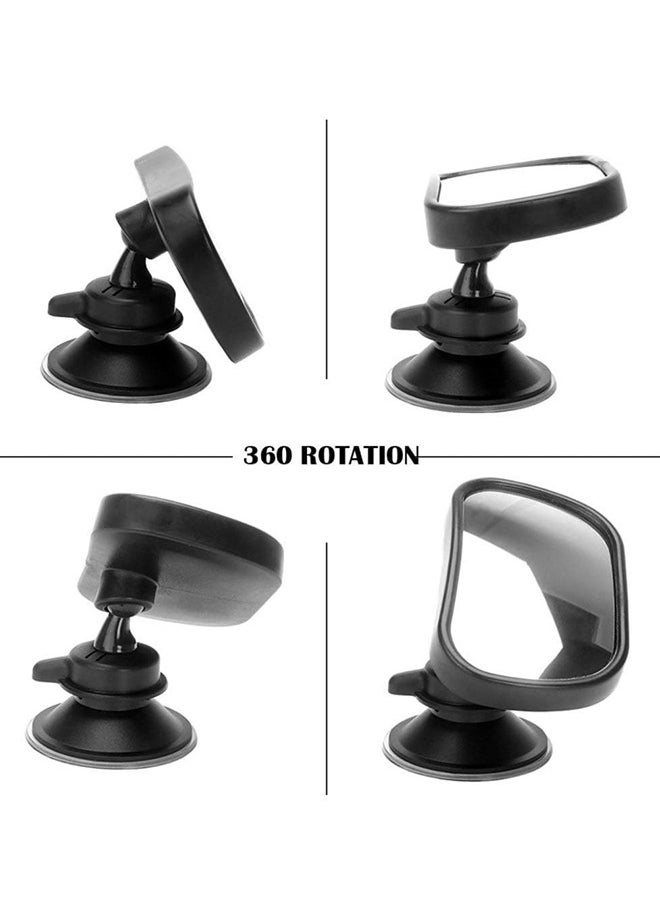 GUDOO 2 Bases 360 Degree Adjustable Shatterproof Safety With Baby Car Rear View Mirror  - Image 2