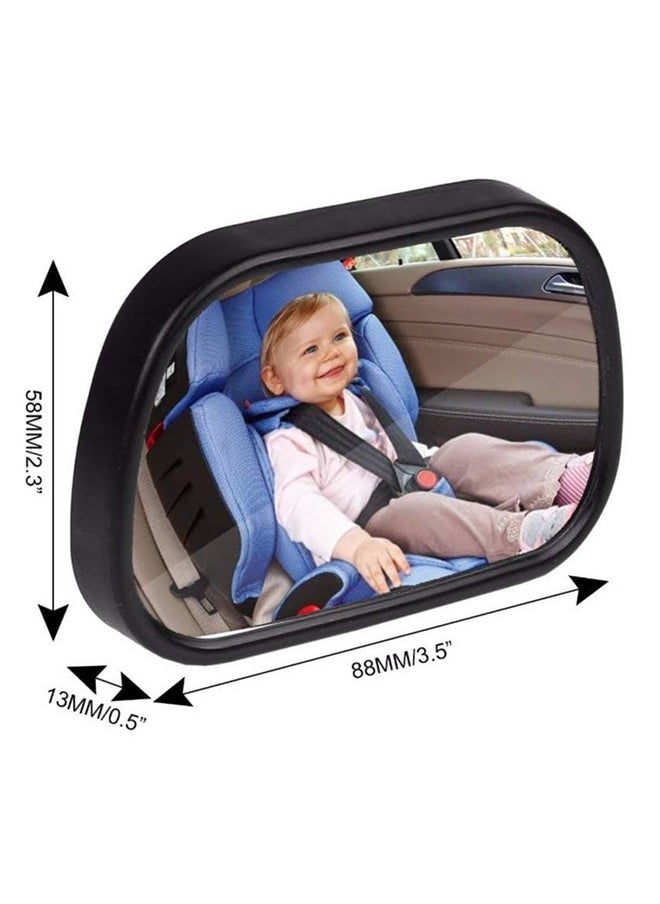 GUDOO 2 Bases 360 Degree Adjustable Shatterproof Safety With Baby Car Rear View Mirror  - Image 4