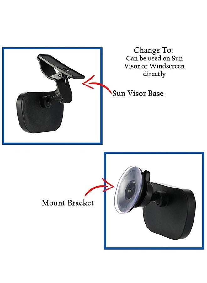 GUDOO 2 Bases 360 Degree Adjustable Shatterproof Safety With Baby Car Rear View Mirror  - Image 5
