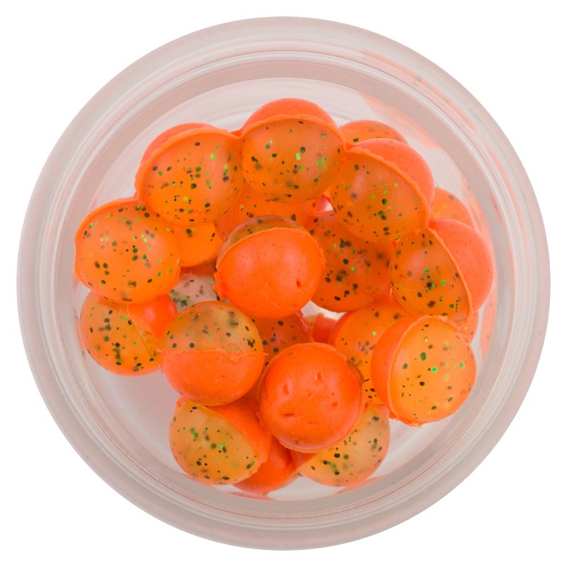 Berkley PowerBait Power Clear Eggs Floating Fishing Bait, Clear Green-Fl. Orange, Irresistible Scent & Flavor, Natural Presentation, Ideal for Trout, Steelhead, Salmon and More