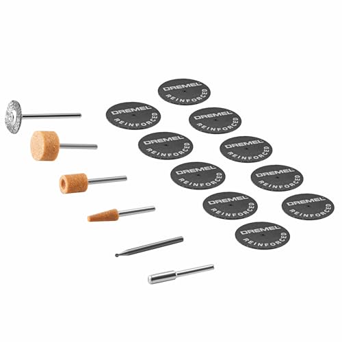 Dremel 734-01 Metal Cutting Rotary Tool Accessories Kit - 16 Piece Set - Includes Engraving Bit, Grinding Stones, and Carbon Steel Brush, Blue - Image 2