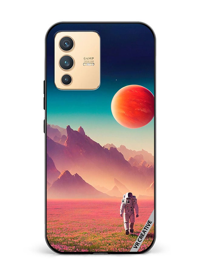 VR CREATIVE Protective Case Cover For Vivo V23 5G An Astronaut In A Spacesuit Walks Around An Alien Planet And Explores Its Surface Design Multicolour - Image 1
