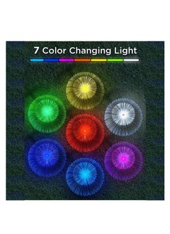 Generic 2 Pcs Solar Flower Lights 7 Colors Changing LED Waterproof Fiber Light  - Image 5