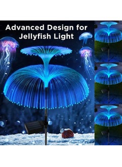 Generic 2 Pcs Solar Flower Lights 7 Colors Changing LED Waterproof Fiber Light  - Image 3