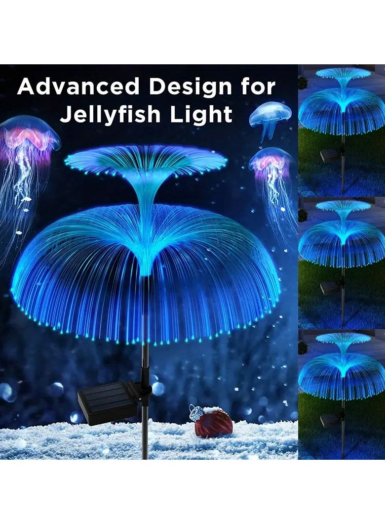 Generic 2 Pcs Solar Flower Lights 7 Colors Changing LED Waterproof Fiber Light  - Image 3