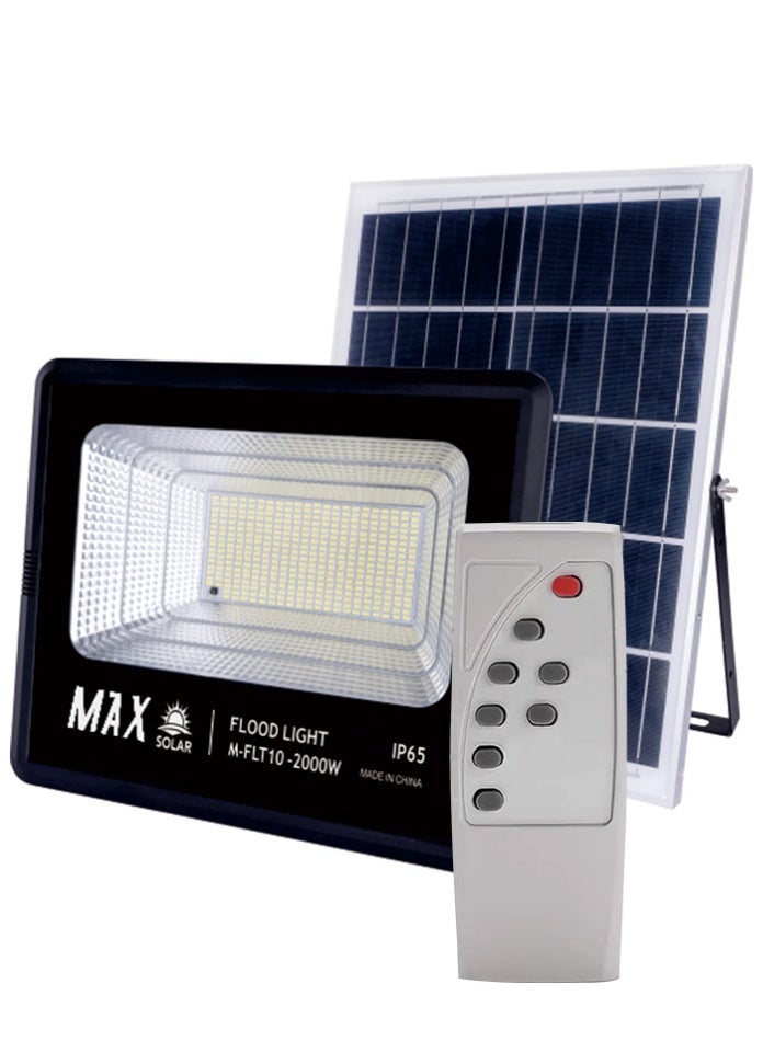 مصباح كشاف يعمل بالطاقة الشمسية 360 × 303 مم، ضوء النهار 6500 كلفن، مصباح LED SMD مقاوم للماء في الهواء الطلق مع لوحة قابلة للتعديل وجهاز تحكم عن بعد، مصباح سريع الشحن موفر للطاقة لإضاءة أمان الحديقة والفناء والمنتزه - Image 1