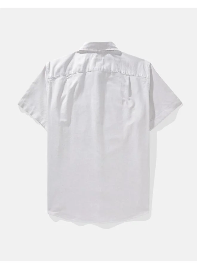 American Eagle AE Short-Sleeve Slim Fit Button-Up Shirt