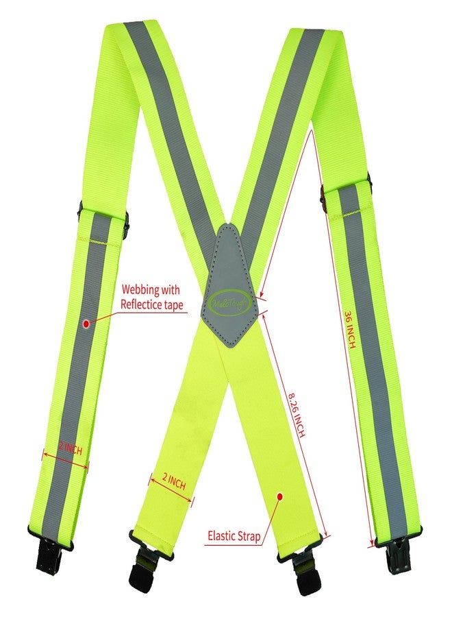 MELOTOUGH Reflective Safety Suspenders|Work Suspenders with Hi Viz Reflective Strip Hold Up Tool Belt Suspenders - Image 2