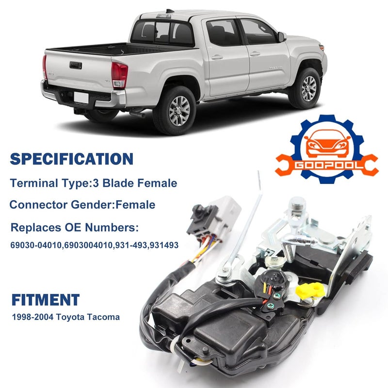 Goopool Door Lock Latch Actuator Assembly for 1998-2004 Toyota Tacoma - Front Right Side Replacement - Image 4