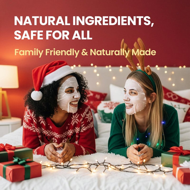 Glam Up قناع الوجه الفاخر من GLAM UP، مجموعة من 12 قناعًا (عبوة من 12 قطعة) | أقنعة تنظيف الوجه للعناية بالبشرة، أقنعة ترطيب الوجه، أقنعة مرطبة، مهدئة، قناع تجميل لجميع أنواع البشرة، مجموعة أقنعة تجميل متنوعة - Image 4