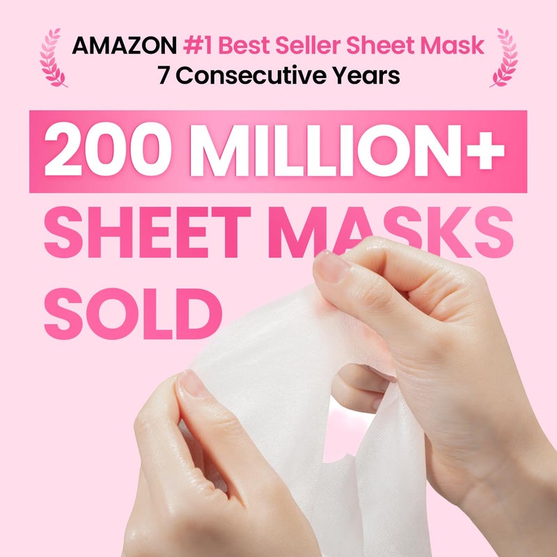 Glam Up قناع الوجه الفاخر من GLAM UP، مجموعة من 12 قناعًا (عبوة من 12 قطعة) | أقنعة تنظيف الوجه للعناية بالبشرة، أقنعة ترطيب الوجه، أقنعة مرطبة، مهدئة، قناع تجميل لجميع أنواع البشرة، مجموعة أقنعة تجميل متنوعة - Image 2